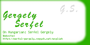 gergely serfel business card